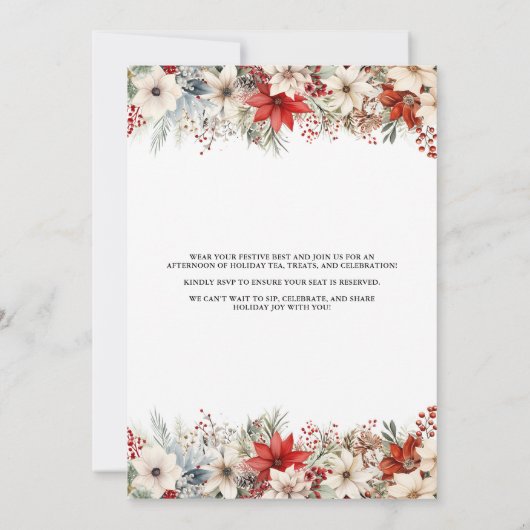 Kerst Bruids Tea Party Vrijgezellenfeest Vakantie Kaart (Achterkant)