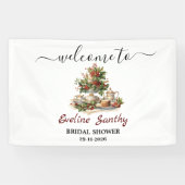 Kerst Bruidsfeest Borrelthee Verwelkoming Spandoek (Horizontaal)