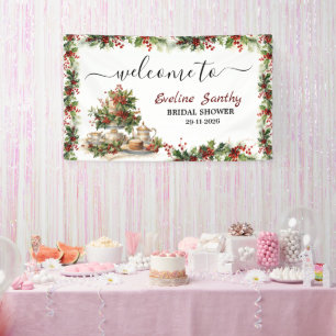Kerst Bruidsfeest Theepartij Welkom Spandoek