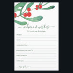 Kerst bruiloft advies en wensen<br><div class="desc">Deze eenvoudige, moderne, handgeschreven scripts Advice & Wishes lakens met waterverf heilig bovenaan zijn geweldig om vrijgezellenfeest, repetitief diner of huwelijksgasten te laten invullen voor het gelukkige paar. Ze zijn absoluut perfect voor een winter- of kerstbruiloft. Mensen zullen graag de herinneringen krijgen - ze maken het zo makkelijk om liefhebbende...</div>