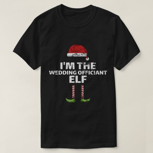 Kerst bruiloft ambtenaar elf matching groep kosten t-shirt (Design voorkant)