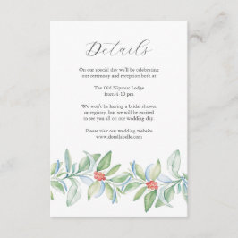 Kerst bruiloft behuizing Kaart Waterverf