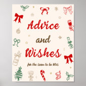 Kerst Bruiloft Borrel Advies en Wensen Poster (Voorkant)