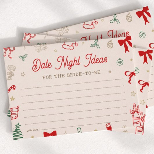 Kerst Bruiloft Borrel Date Night Ideeën Kaart