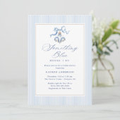 Kerst Bruiloft Borrel 'Iets Blauw's Kaart (Staand voorkant)