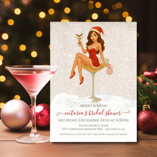 Kerst- Bruiloft Borrel Kaart