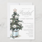 Kerst Bruiloft Bridal Shower Uitnodiging (Voorkant)