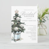 Kerst Bruiloft Bridal Shower Uitnodiging (Staand voorkant)