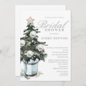 Kerst Bruiloft Bridal Shower Uitnodiging (Voorkant / Achterkant)