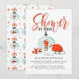 Kerst Bruiloft Bridal Shower Uitnodiging per Post