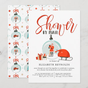 Kerst Bruiloft Bridal Shower Uitnodiging per Post