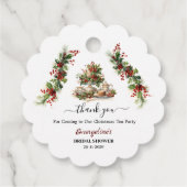 Kerst Bruiloft Bruidsmeisjes Thee Feestje Dank je Bedankjes Labels (Achterkant)