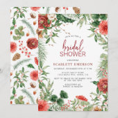 Kerst bruiloft bruidsshowers kaart (Voorkant / Achterkant)