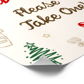 Kerst Bruiloft Feest Favor Poster (Hoek)