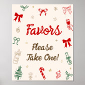 Kerst Bruiloft Feest Favor Poster (Voorkant)