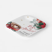 Kerst Bruiloft Feest met 'Love Is Brewing' Thema Papieren Bordje (Gebogen)