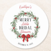 Kerst Bruiloft Feest Ronde Kartonnen Onderzetter (Voorkant)
