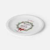 Kerst Bruiloft Feestelijke Borrel Papieren Bordje (Gekanteld)