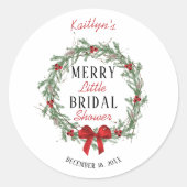 Kerst Bruiloft Feestelijke Borrel Ronde Sticker (Voorkant)