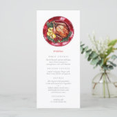 Kerst bruiloft feestelijke eten illustratie menu (Staand voorkant)