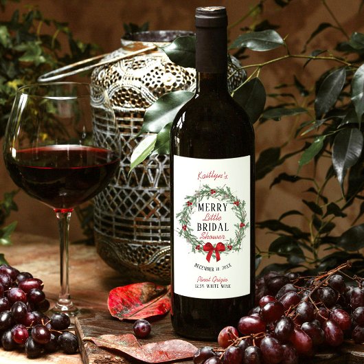 Kerst Bruiloft Feestelijke Verjaardagsborrel Wijn Etiket