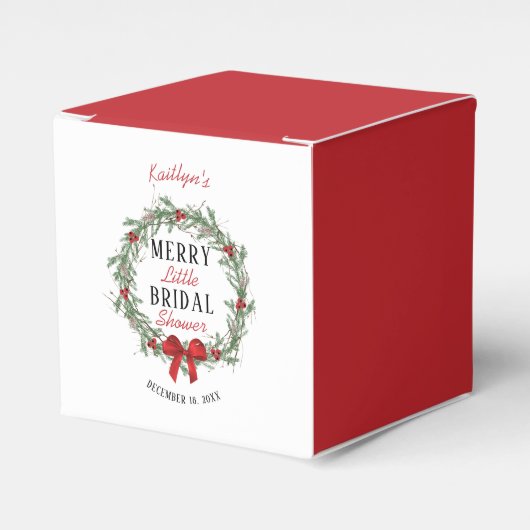 Kerst Bruiloft Feestje Bedankdoosjes (Voorkant Zijde)