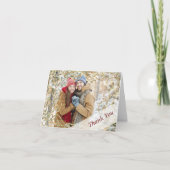 Kerst bruiloft foto Dank u Bedankkaart (Voorkant)