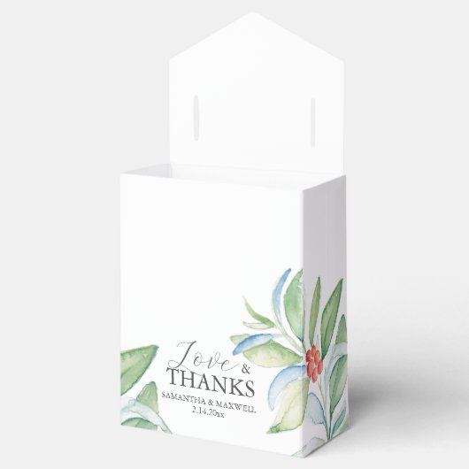 Kerst bruiloft gunst dozen feestelijke botanische bedankdoosjes (Geopend)