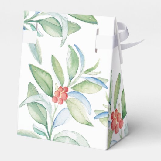 Kerst bruiloft gunst dozen feestelijke botanische bedankdoosjes (Achterkant)