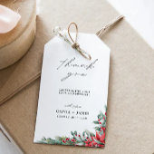 Kerst bruiloft gunst Label Sjabloon, Cadeaulabel