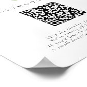 Kerst Bruiloft Huwelijksreis Leuk QR code Teken Poster (Hoek)