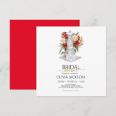 Kerst bruiloft jurk bruids douche uitnodiging (Voorkant / Achterkant)