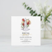 Kerst bruiloft jurk bruids douche uitnodiging (Staand voorkant)