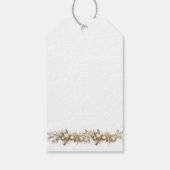 Kerst bruiloft klokken en Holly gunst Cadeaulabel (Achterkant)