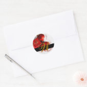 Kerst Bruiloft Monogram Uitnodiging & Favor Seal Ronde Sticker (Envelop)