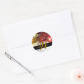 Kerst Bruiloft Monogram Uitnodiging & Favor Seal Ronde Sticker (Envelop)