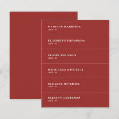 Kerst Bruiloft Plaats Naam Kaart DIY (Voorkant / Achterkant)