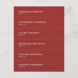 Kerst Bruiloft Plaats Naam Kaart DIY