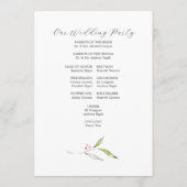 Kerst bruiloft programma's Elegant Winter groen (Achterkant)