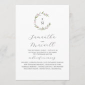 Kerst bruiloft programma's Elegant Winter groen (Voorkant)