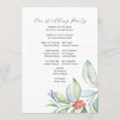 Kerst bruiloft programma's Elegant Winter groen (Achterkant)