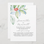 Kerst bruiloft programma's Elegant Winter groen (Voorkant / Achterkant)