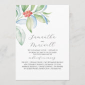 Kerst bruiloft programma's Elegant Winter groen (Voorkant)