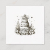 Kerst bruiloft QR Code Informatiekaartje (Achterkant)