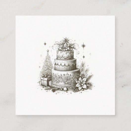 Kerst bruiloft QR Code Informatiekaartje (Achterkant)