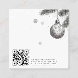 Kerst bruiloft QR Code Informatiekaartje