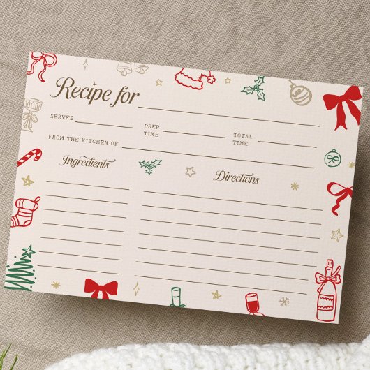 Kerst Bruiloft Recept Kaart