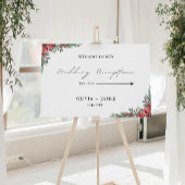 Kerst bruiloft receptie welkomstbord poster
