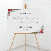 Kerst bruiloft receptie welkomstbord poster