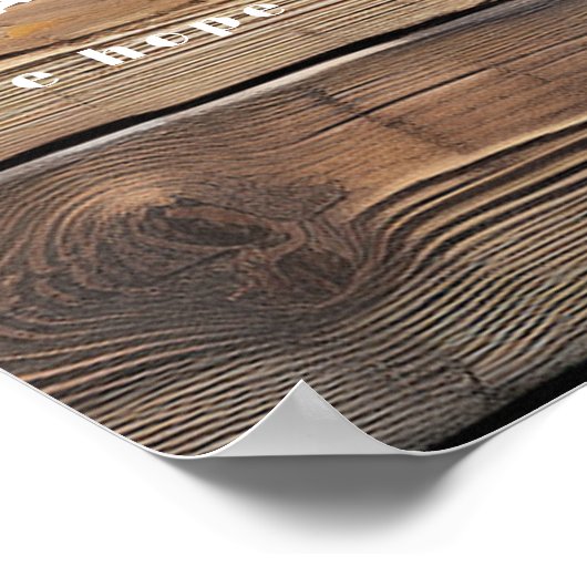 Kerst bruiloft rustieke houten dennen kegels Ornam Poster (Hoek)